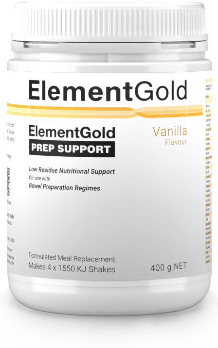 400g tub of ElementGold Prep Support, Vanilla Flavour